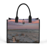 Custom Beach Life Vistas Beautiful Morning Sky Premium All - Over Print Canvas Tote Bag - POPvault