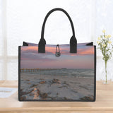 Custom Beach Life Beach Vistas Beautiful Morning Sky Premium All-Over Print Canvas Tote Bag - POPvault - Bags - Beach - beach bag
