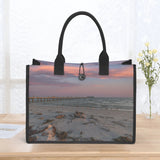 Custom Beach Life Vistas Beautiful Morning Sky Premium All - Over Print Canvas Tote Bag - POPvault