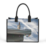 Custom Beach Life Vistas Bird On Guard Premium All - Over Print Canvas Tote Bag - POPvault