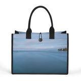 Custom Beach Life Vistas Blue Horizon Premium All - Over Print Canvas Tote Bag - POPvault