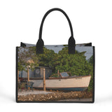 Custom Beach Life Vistas Boat Bar Premium All - Over Print Canvas Tote Bag - POPvault