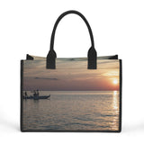 Custom Beach Life Vistas Casting Nets Premium All - Over Print Canvas Tote Bag - POPvault