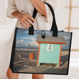 Custom Beach Life Vistas Changing Station Premium All - Over Print Canvas Tote Bag - POPvault