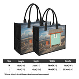 Custom Beach Life Vistas Changing Station Premium All - Over Print Canvas Tote Bag - POPvault