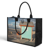 Custom Beach Life Vistas Changing Station Premium All - Over Print Canvas Tote Bag - POPvault