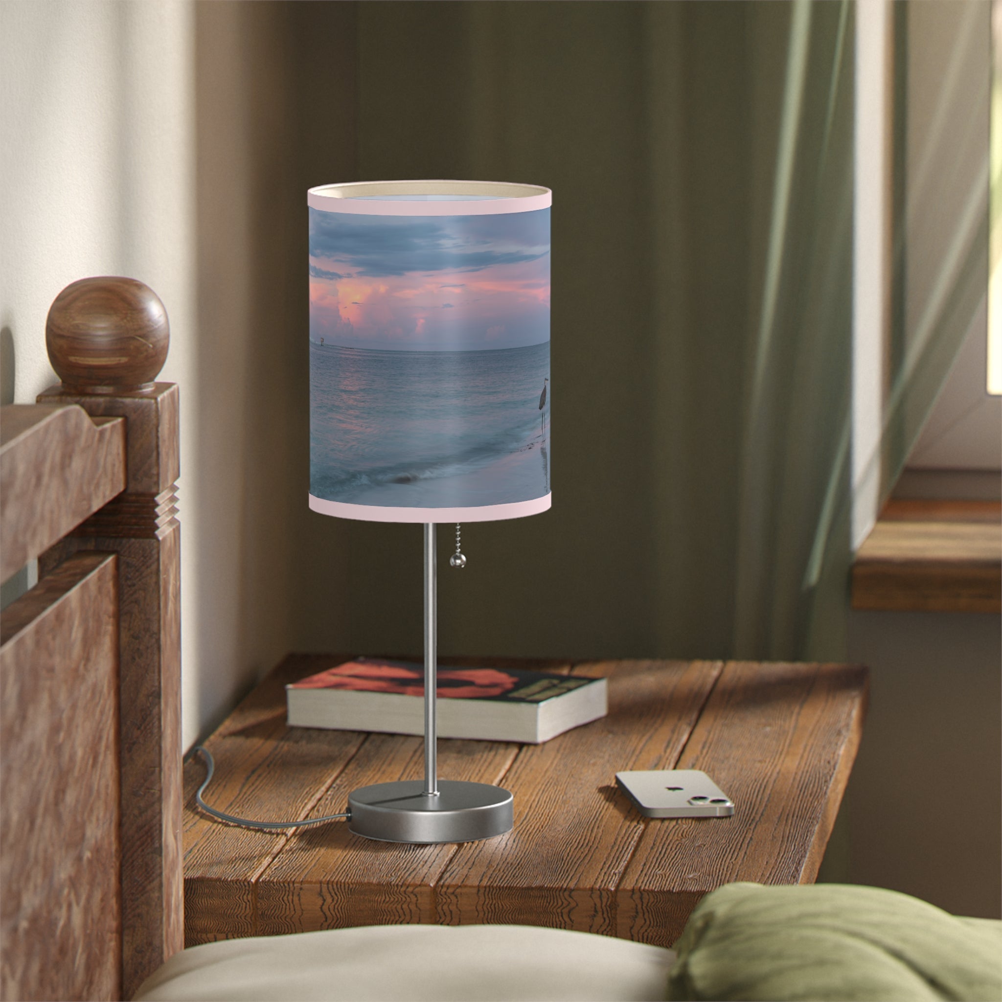 Custom Beach Life Vistas Pink Sky Accent Lamp - POPvault