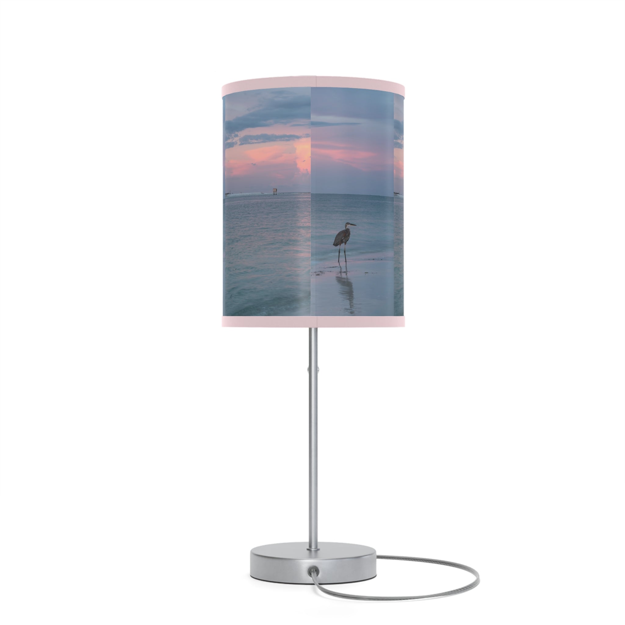 Custom Beach Life Vistas Pink Sky Accent Lamp - POPvault