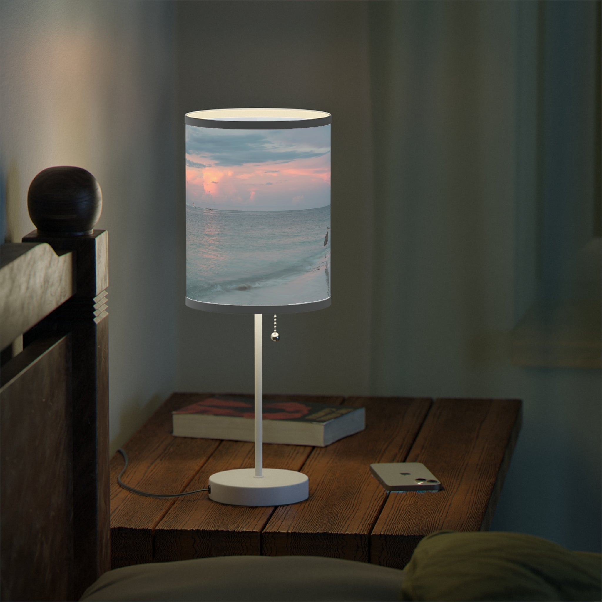 Custom Beach Life Vistas Pink Sky Accent Lamp - POPvault