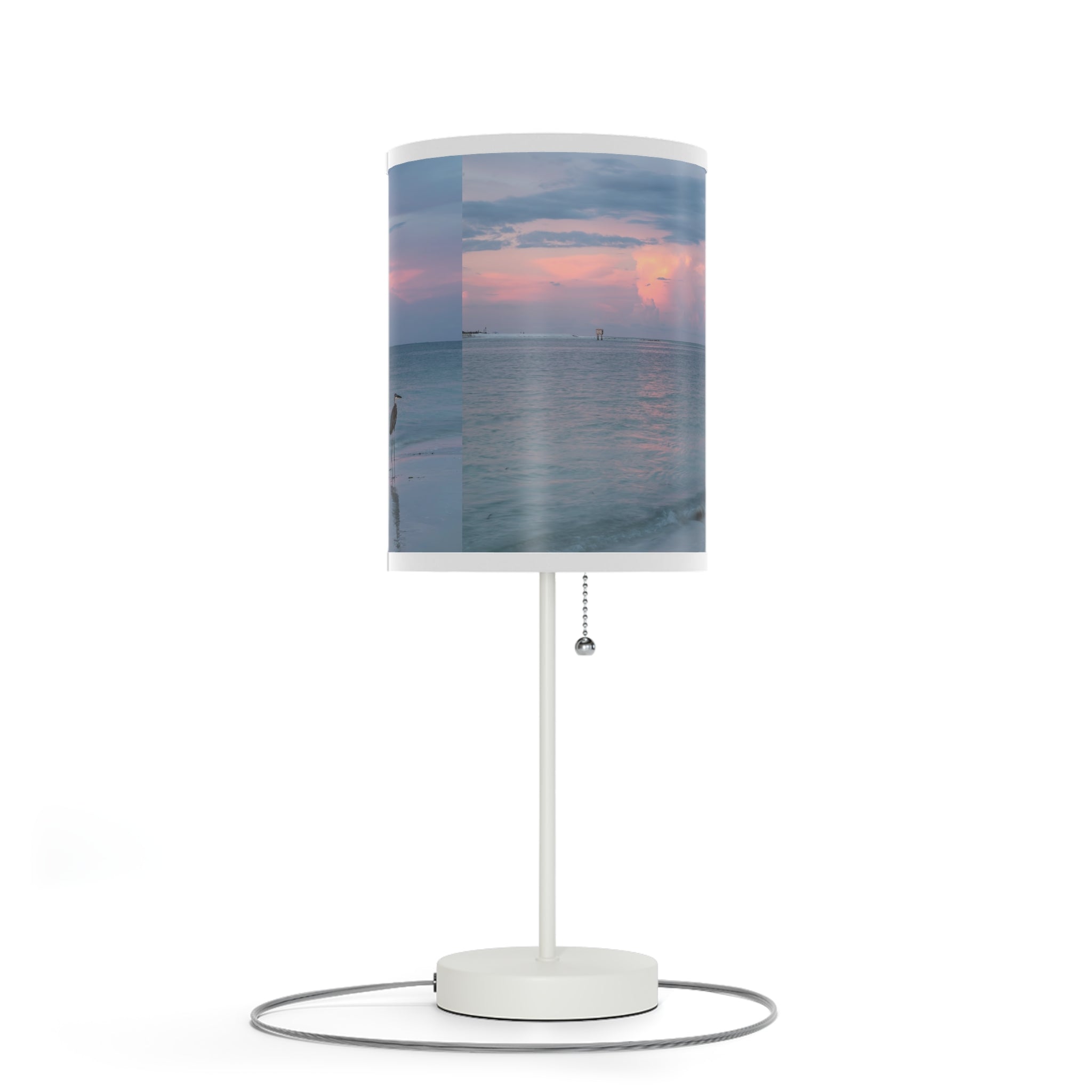 Custom Beach Life Beach Vistas Pink Sky Accent Lamp - POPvault - 77992279944541504553