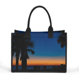 Custom Beach Life Vistas Dark Blue Sky Premium All - Over Print Canvas Tote Bag - POPvault