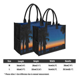 Custom Beach Life Vistas Dark Blue Sky Premium All - Over Print Canvas Tote Bag - POPvault