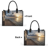 Custom Beach Life Vistas Early Sun Premium All - Over Print Canvas Tote Bag - POPvault