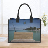 Custom Beach Life Vistas Fishing Premium All - Over Print Canvas Tote Bag - POPvault