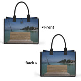 Custom Beach Life Vistas Fishing Premium All - Over Print Canvas Tote Bag - POPvault