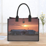 Custom Beach Life Beach Vistas Glorious Sunset Premium All-Over Print Canvas Tote Bag - POPvault - Bags - Beach - beach bag