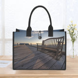 Custom Beach Life Beach Vistas Have a Seat Premium All-Over Print Canvas Tote Bag - POPvault - Bags - Beach - beach bag