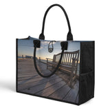 Custom Beach Life Beach Vistas Have a Seat Premium All-Over Print Canvas Tote Bag - POPvault - Bags - Beach - beach bag