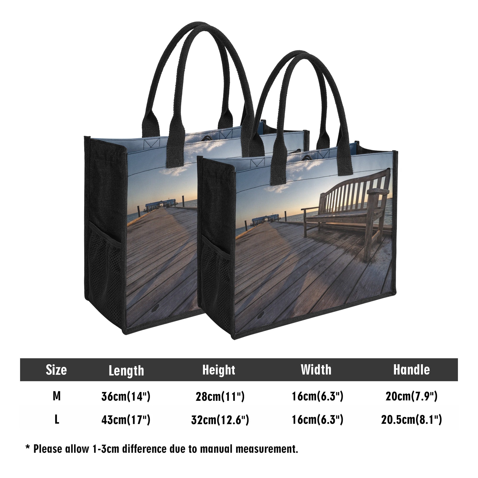 Custom Beach Life Vistas Have a Seat Premium All - Over Print Canvas Tote Bag - POPvault