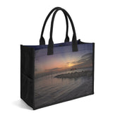 Custom Beach Life Beach Vistas Night Sky Premium All-Over Print Canvas Tote Bag - POPvault - Bags - Beach - beach bag