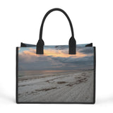 Custom Beach Life Vistas Orange Sky Premium All - Over Print Canvas Tote Bag - POPvault