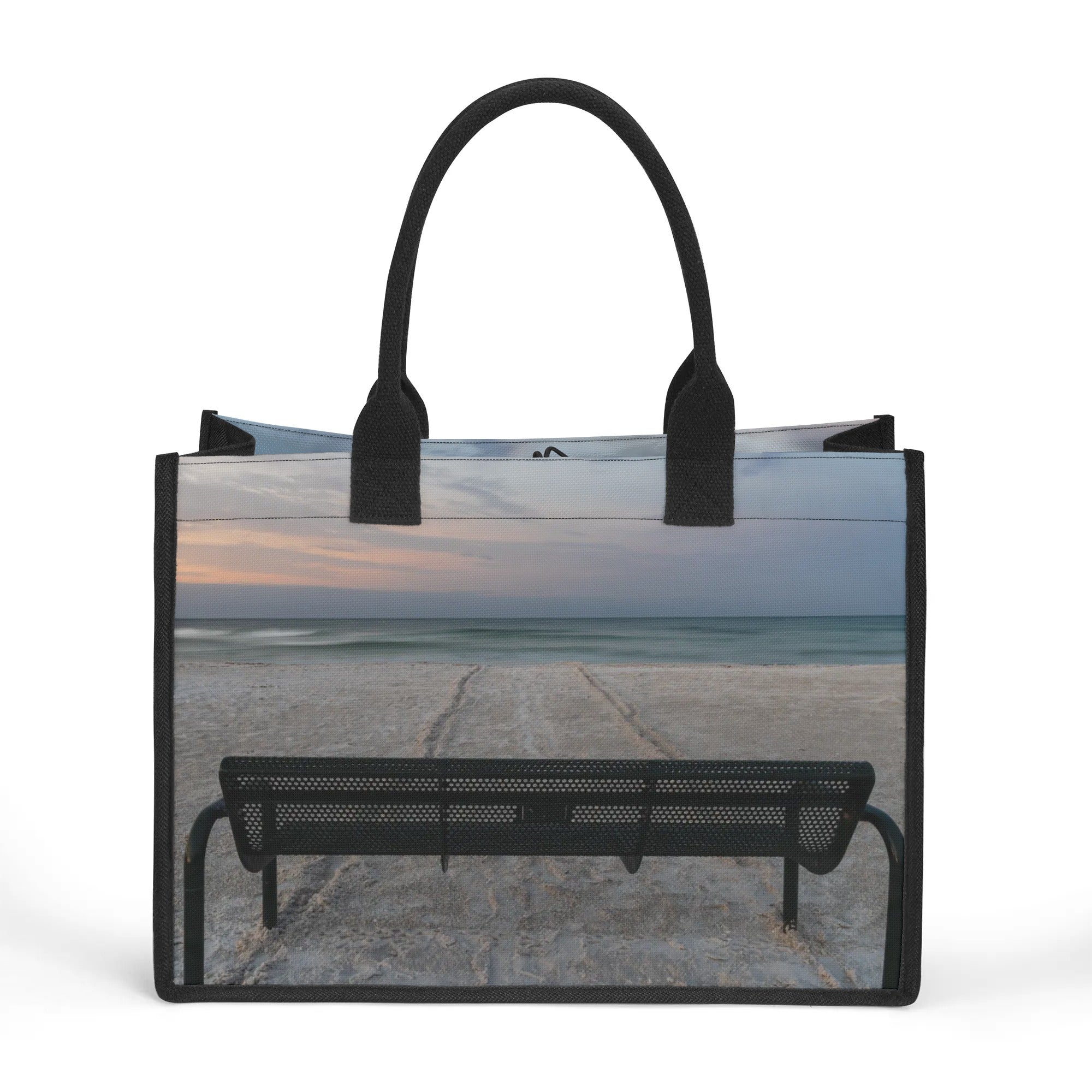 Custom Beach Life Vistas Perfect View Premium All - Over Print Canvas Tote Bag - POPvault