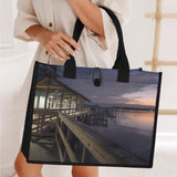 Custom Beach Life Vistas Pier 1 Premium All - Over Print Canvas Tote Bag - POPvault