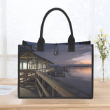 Custom Beach Life Vistas Pier 1 Premium All - Over Print Canvas Tote Bag - POPvault