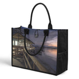 Custom Beach Life Vistas Pier 1 Premium All - Over Print Canvas Tote Bag - POPvault