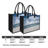 Custom Beach Life Vistas Puffy Clouds Premium All - Over Print Canvas Tote Bag - POPvault