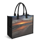 Custom Beach Life Beach Vistas Sundown Premium All-Over Print Canvas Tote Bag - POPvault - Bags - Beach - beach bag