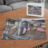 Custom Vintage Auto 1938 USA Car Picture Puzzle Jigsaw (500 Pcs) - POPvault - american flag - automobile - cars