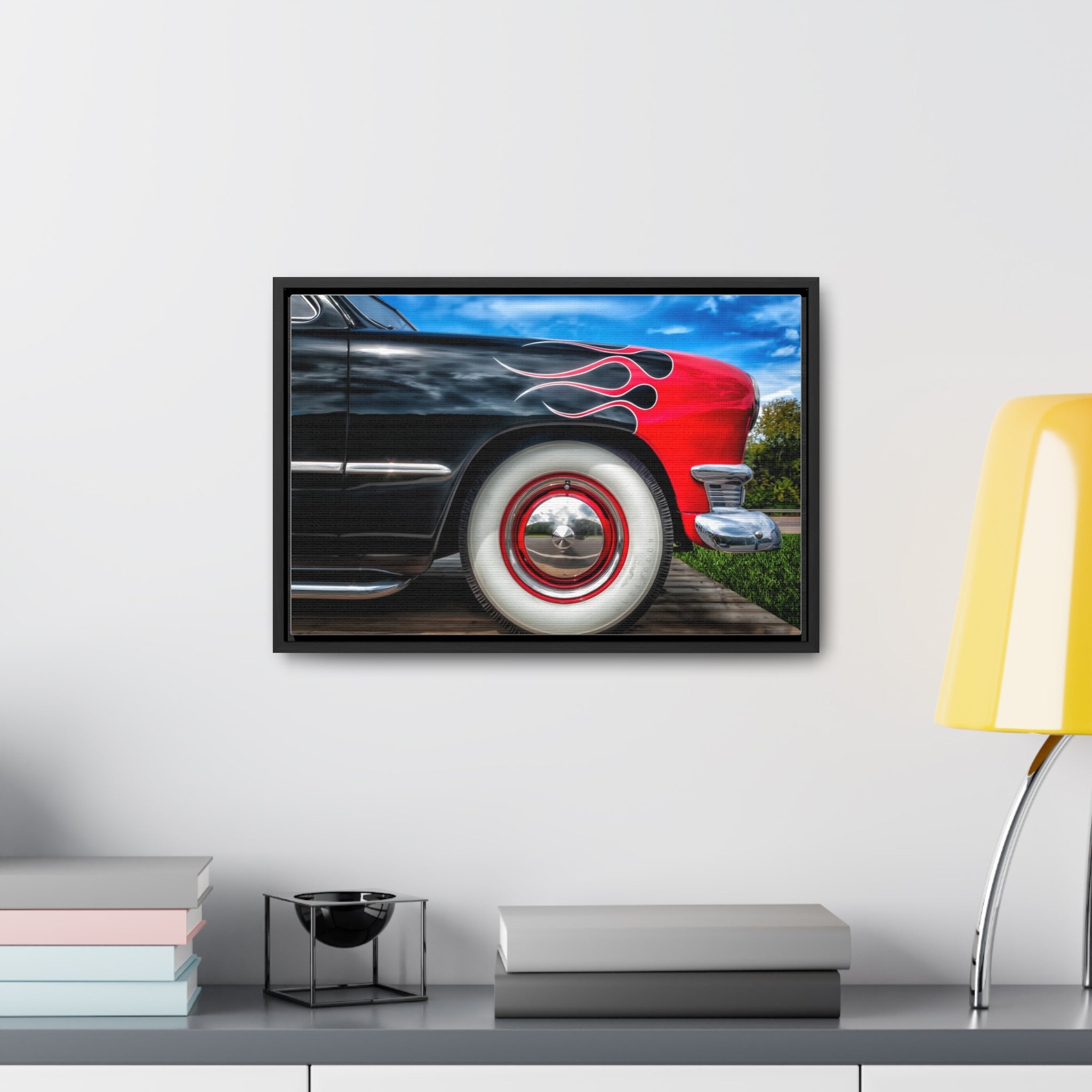 Custom Vintage Auto 1949 Hot Rod Gallery Canvas Wraps, Horizontal Wood Frame - POPvault