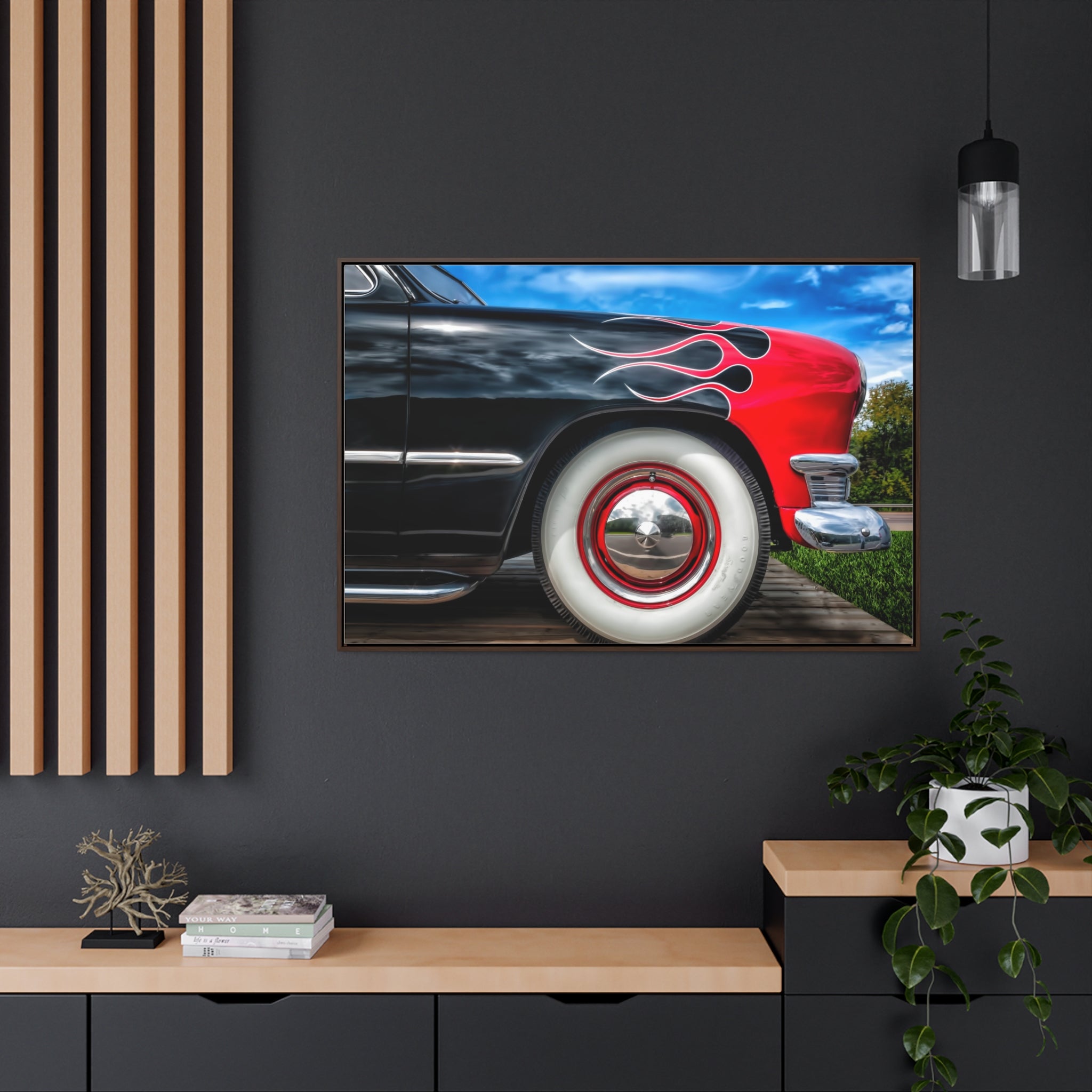 Custom Vintage Auto 1949 Hot Rod Gallery Canvas Wraps, Horizontal Wood Frame - POPvault