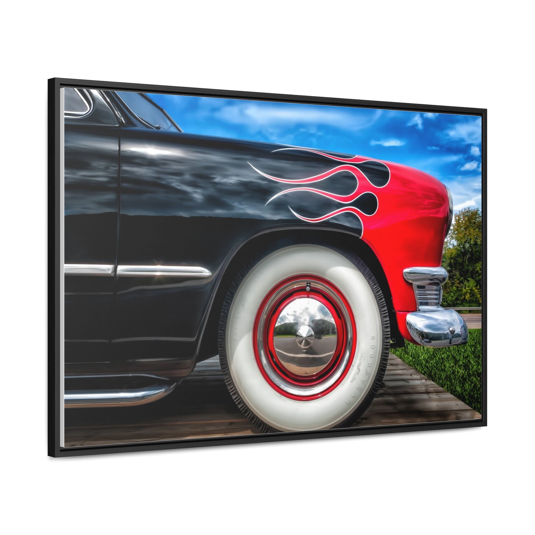 Custom Vintage Auto 1949 Hot Rod Gallery Canvas Wraps, Horizontal Wood Frame - POPvault