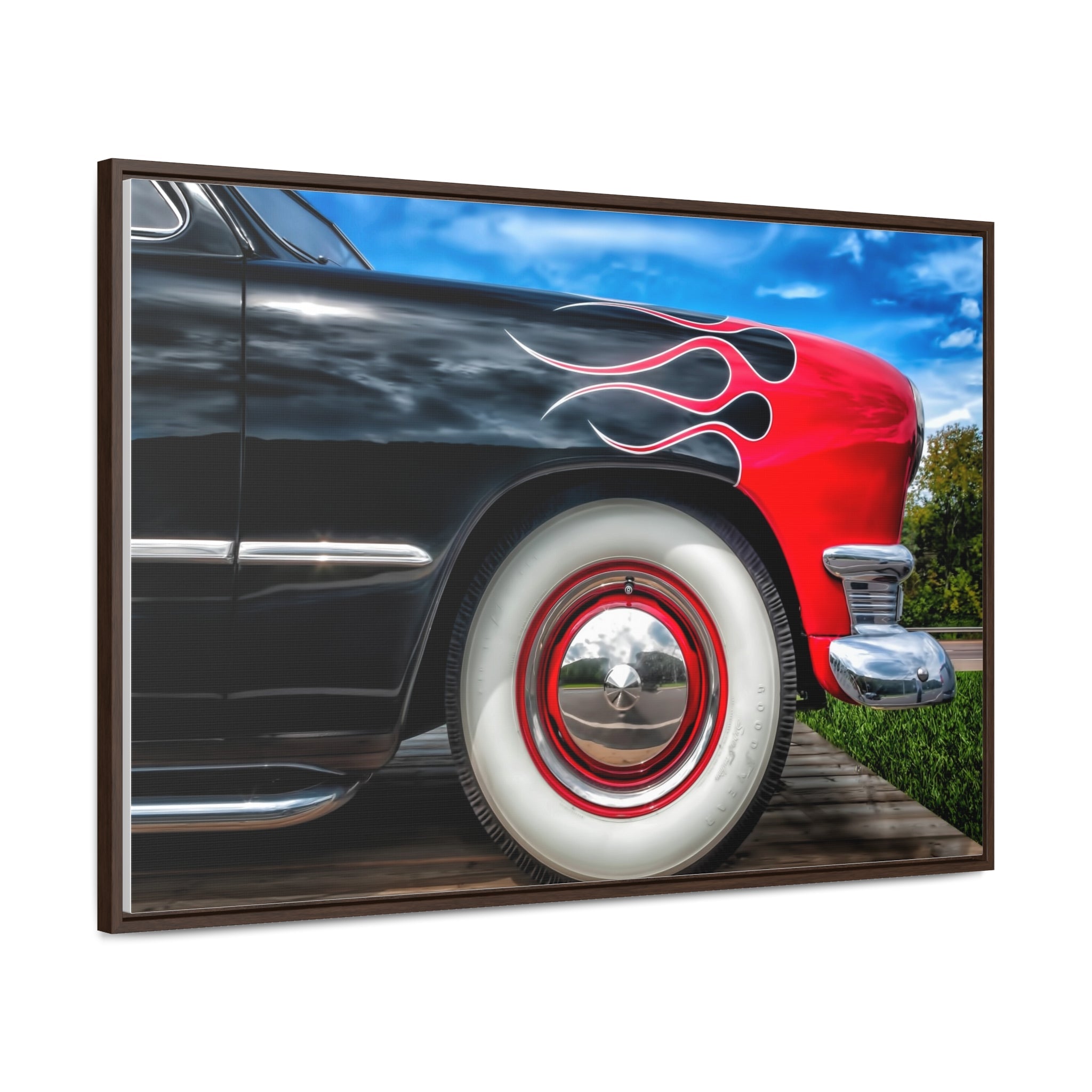 Custom Vintage Auto 1949 Hot Rod Gallery Canvas Wraps, Horizontal Wood Frame - POPvault