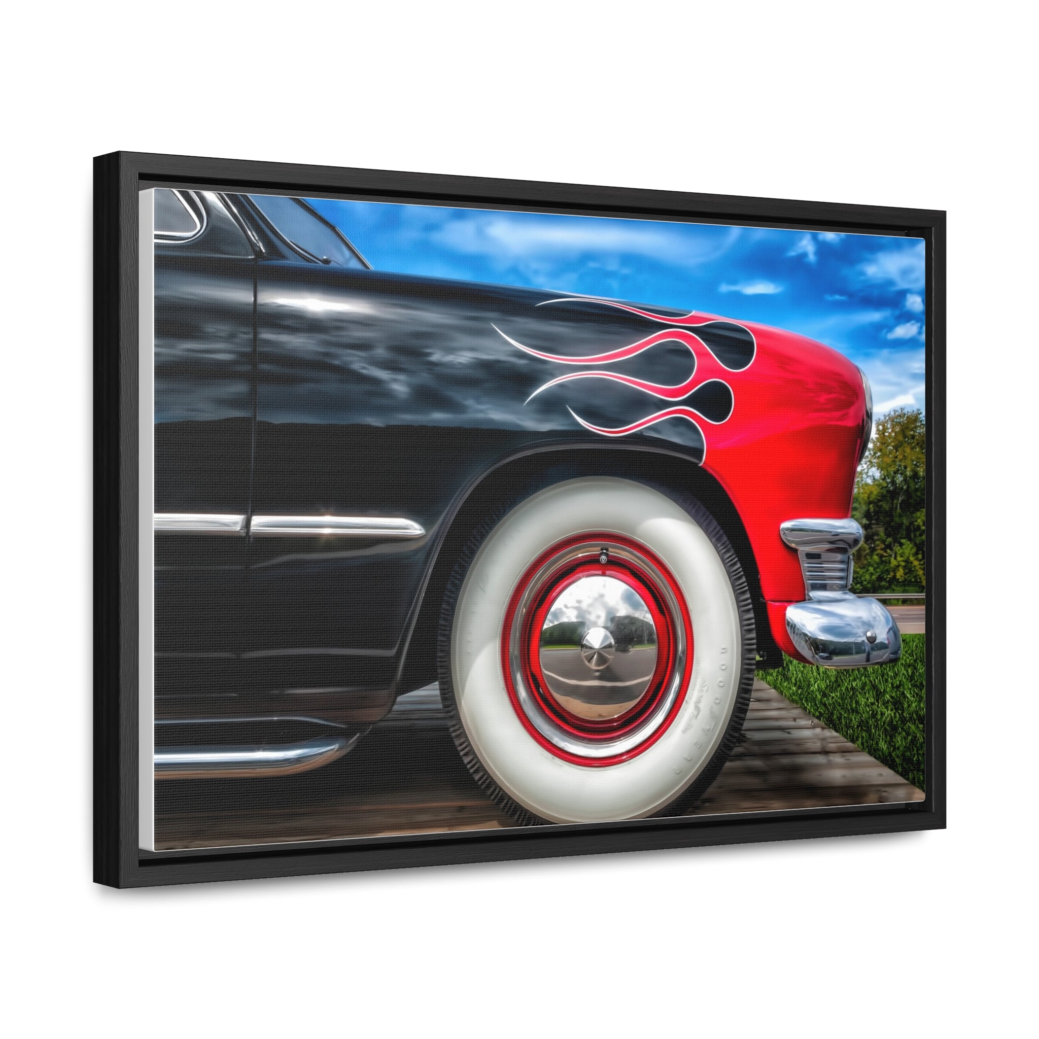 Custom Vintage Auto 1949 Hot Rod Gallery Canvas Wraps, Horizontal Wood Frame - POPvault