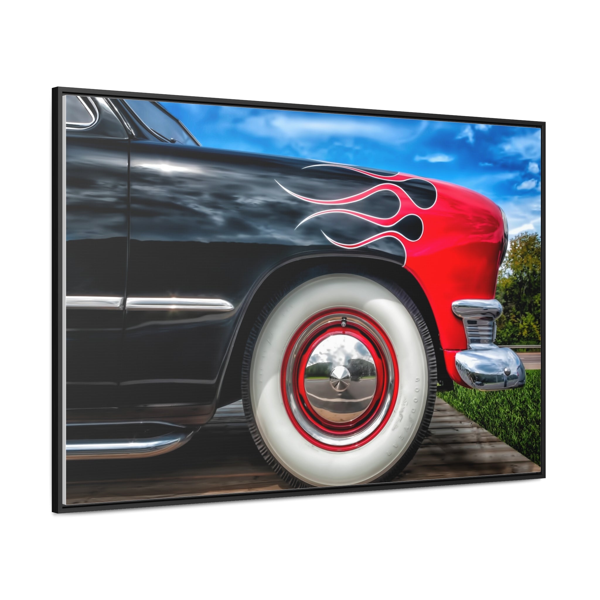 Custom Vintage Auto 1949 Hot Rod Gallery Canvas Wraps, Horizontal Wood Frame - POPvault
