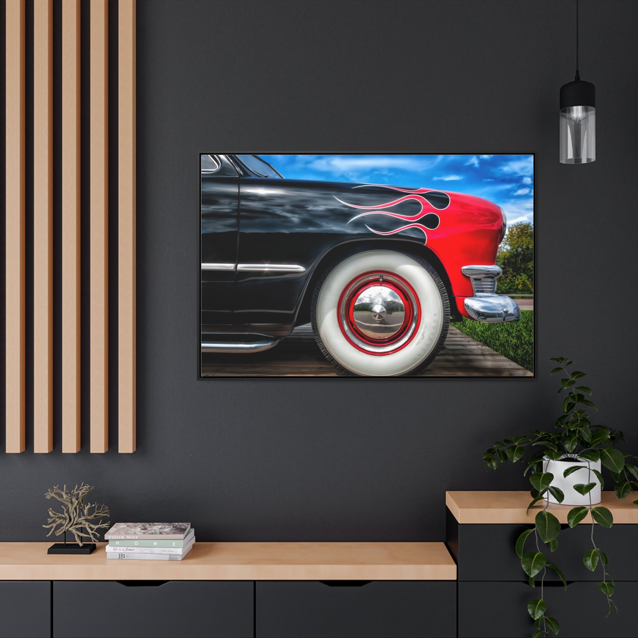 Custom Vintage Auto 1949 Hot Rod Gallery Canvas Wraps, Horizontal Wood Frame - POPvault