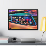 Custom Vintage Auto 56 Chevy Wagon Pop Art Gallery Canvas Wraps, Horizontal Wood Frame - POPvault