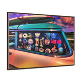 Custom Vintage Auto 56 Chevy Wagon Pop Art Gallery Canvas Wraps, Horizontal Wood Frame - POPvault