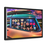Custom Vintage Auto 56 Chevy Wagon Pop Art Gallery Canvas Wraps, Horizontal Wood Frame - POPvault