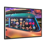Custom Vintage Auto 56 Chevy Wagon Pop Art Gallery Canvas Wraps, Horizontal Wood Frame - POPvault