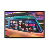 Custom Vintage Auto 56 Chevy Wagon Pop Art Gallery Canvas Wraps, Horizontal Wood Frame - POPvault