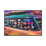 Custom Vintage Auto 56 Chevy Wagon Pop Art Gallery Canvas Wraps, Horizontal Wood Frame - POPvault