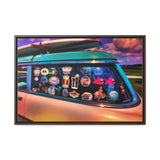 Custom Vintage Auto 56 Chevy Wagon Pop Art Gallery Canvas Wraps, Horizontal Wood Frame - POPvault