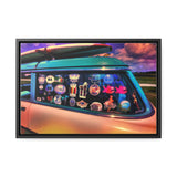 Custom Vintage Auto 56 Chevy Wagon Pop Art Gallery Canvas Wraps, Horizontal Wood Frame - POPvault