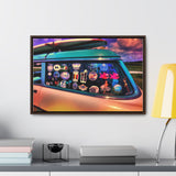 Custom Vintage Auto 56 Chevy Wagon Pop Art Gallery Canvas Wraps, Horizontal Wood Frame - POPvault