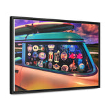 Custom Vintage Auto 56 Chevy Wagon Pop Art Gallery Canvas Wraps, Horizontal Wood Frame - POPvault
