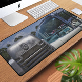 Custom Vintage Auto Drive In Movie Theatre Car Premium Gaming Rectangle Mouse Mat - POPvault - automobile - cars - drive-in theatre